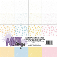 NHH Paperpad 30,5x30,5cm "Kids Pastel Splatter" NHHP528