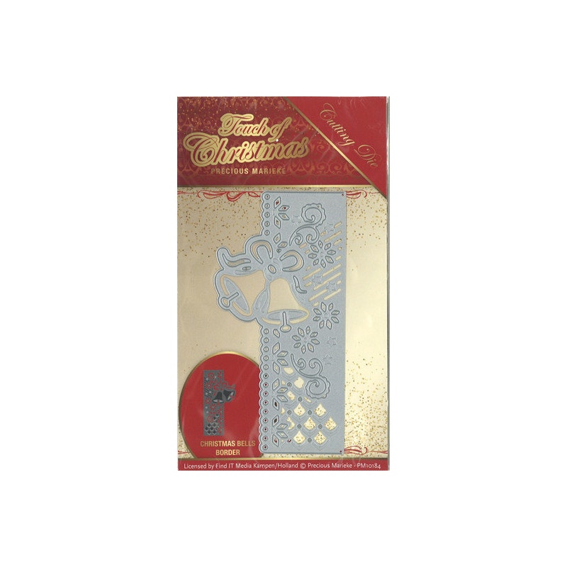 Precious Marieke Die - christmas bell border PM10184