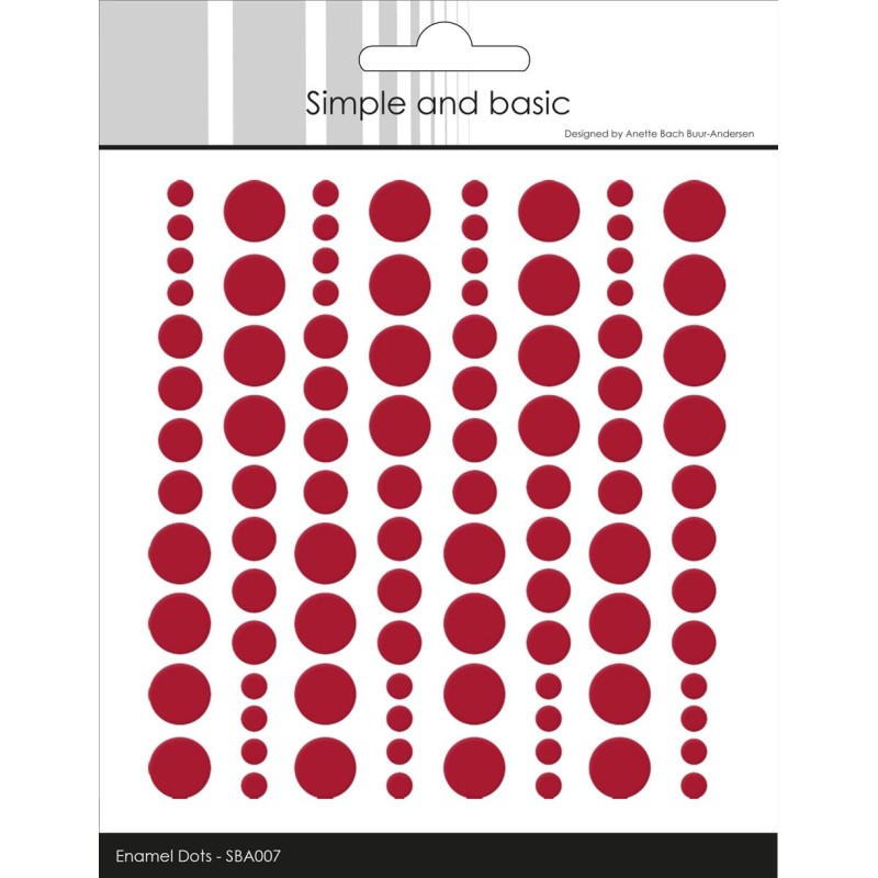 Simple and Basic Enamel Dots  "Chili Red (96 pcs)" SBA007