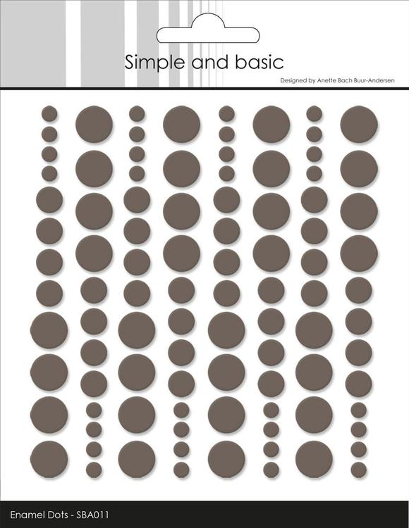 Simple and Basic Enamel Dots "Warm Grey (96 pcs)" SBA011