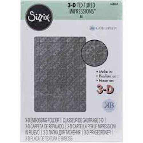 Sizzix embossingfolder 3D -  664764 tileable