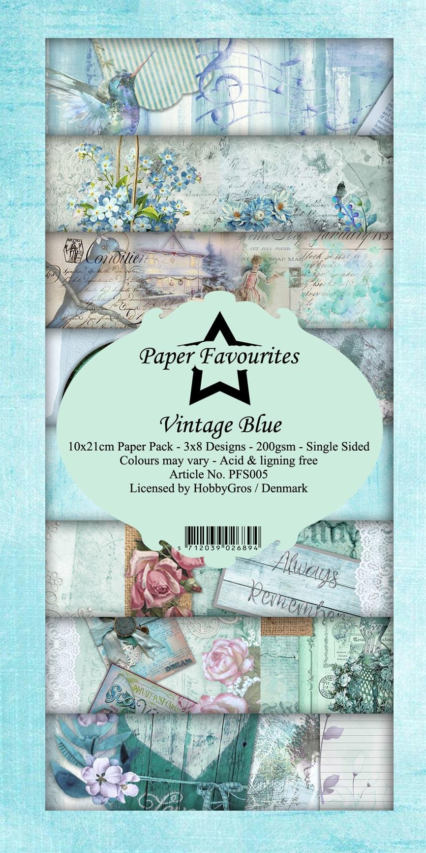 Paper Favourites pack Slim - Vintage blue