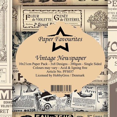 Paper Favourites pack Slim - Vintage Newspaper
