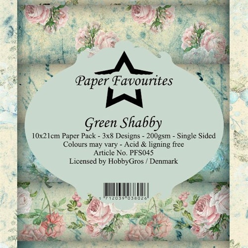 Paper Favourites pack Slim - Green Shabby