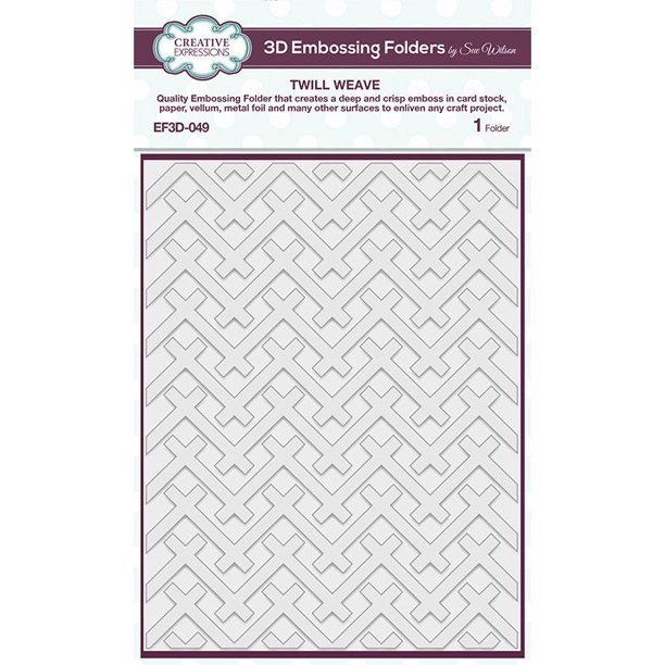 Creative Expressions Embossingfolder - Twill Weave EF3D-049