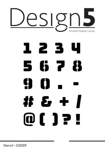 Design5 mask A6 - Numbers D5S009