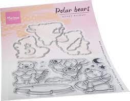 Marianne Design CLEARSTAMP + DIE EC0193 Eline's Polar Bears