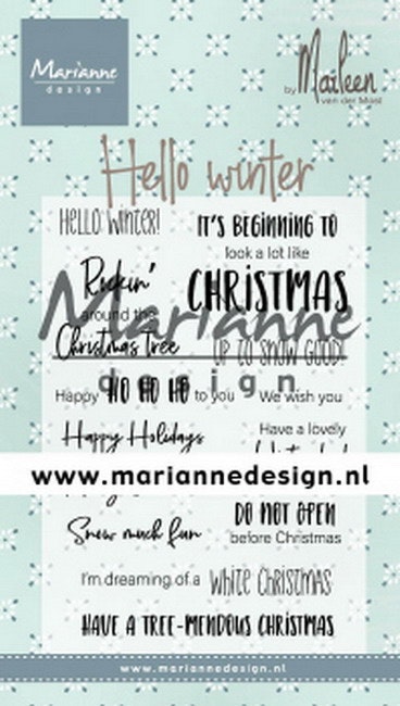 clearstamp marianne design CS1037 Hello Winter