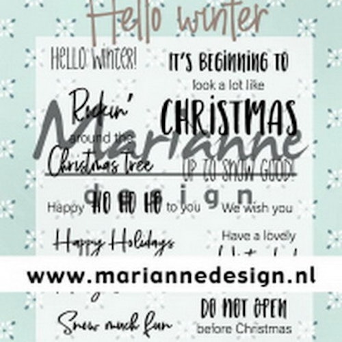 clearstamp marianne design CS1037 Hello Winter