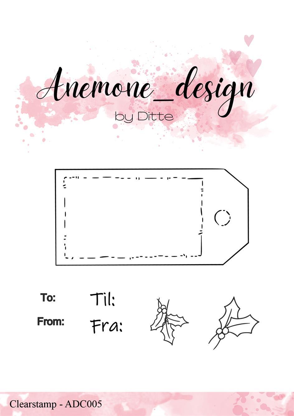 Anemone Stamp - Gift Tag ADC005