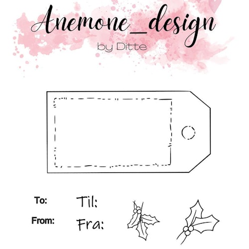 Anemone Stamp - Gift Tag ADC005
