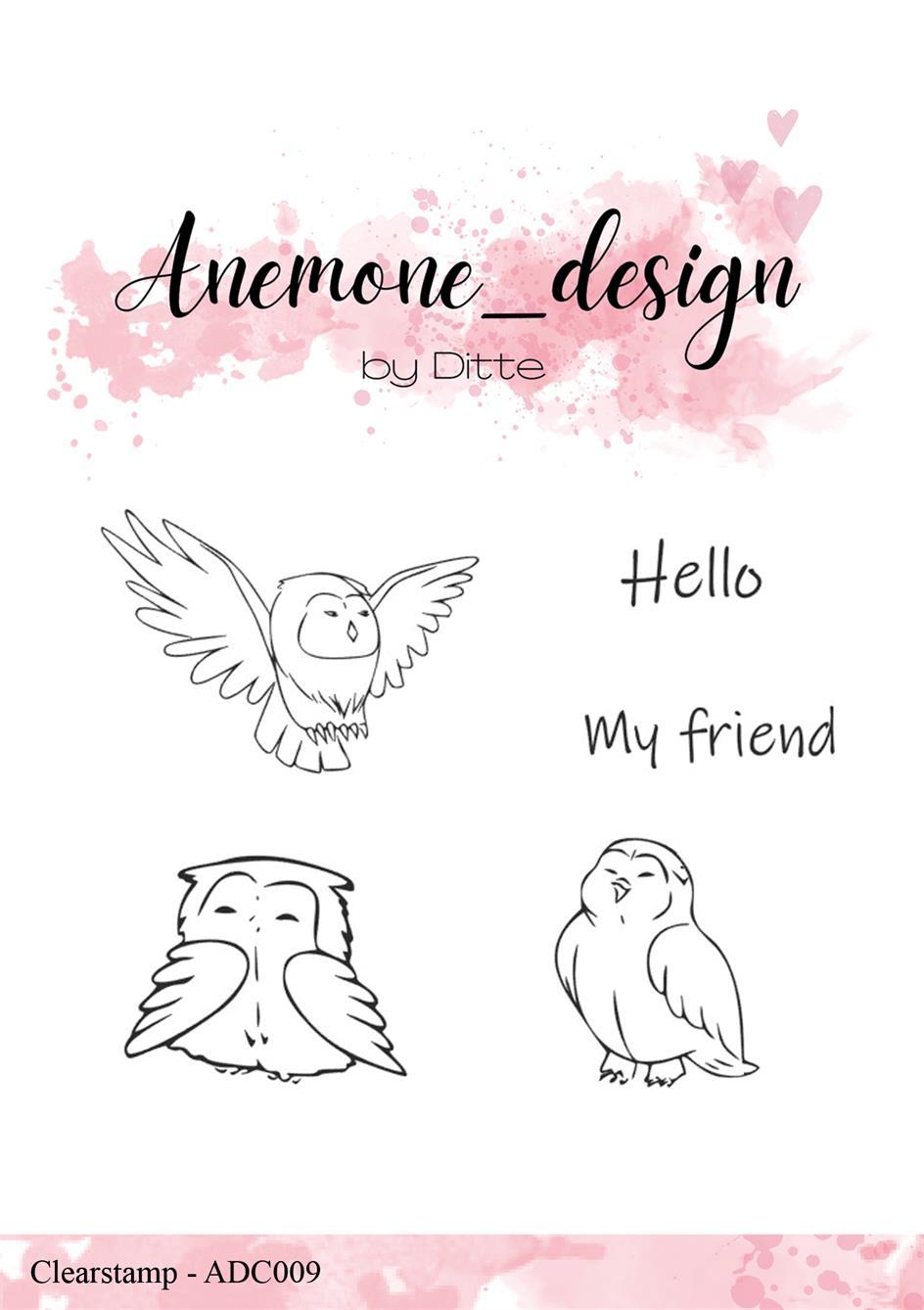 Anemone Stamp - Owls ADC009