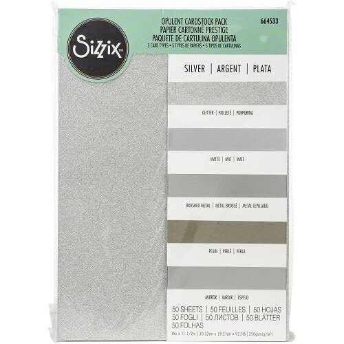 Opulent Cardstock 50stk A4 pack - silver