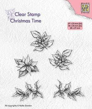 Clearstamps Nellie Snellen - Poinsettia CT036