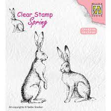 Clearstamps Nellie Snellen - Two hares SPCS014