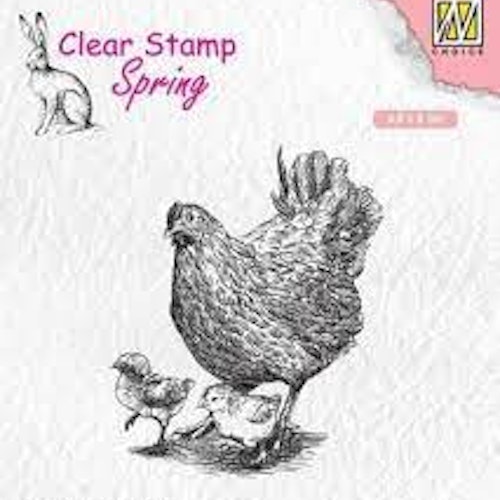 Clearstamps Nellie Snellen - Mother hen with chicks SPCS015