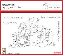 Clearstamps Nellie Snellen - Forest Friends, Big hus from all of us FFECS002
