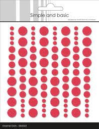 Simple and Basic Enamel Dots "Calm Red" (96 pcs)" SBA023