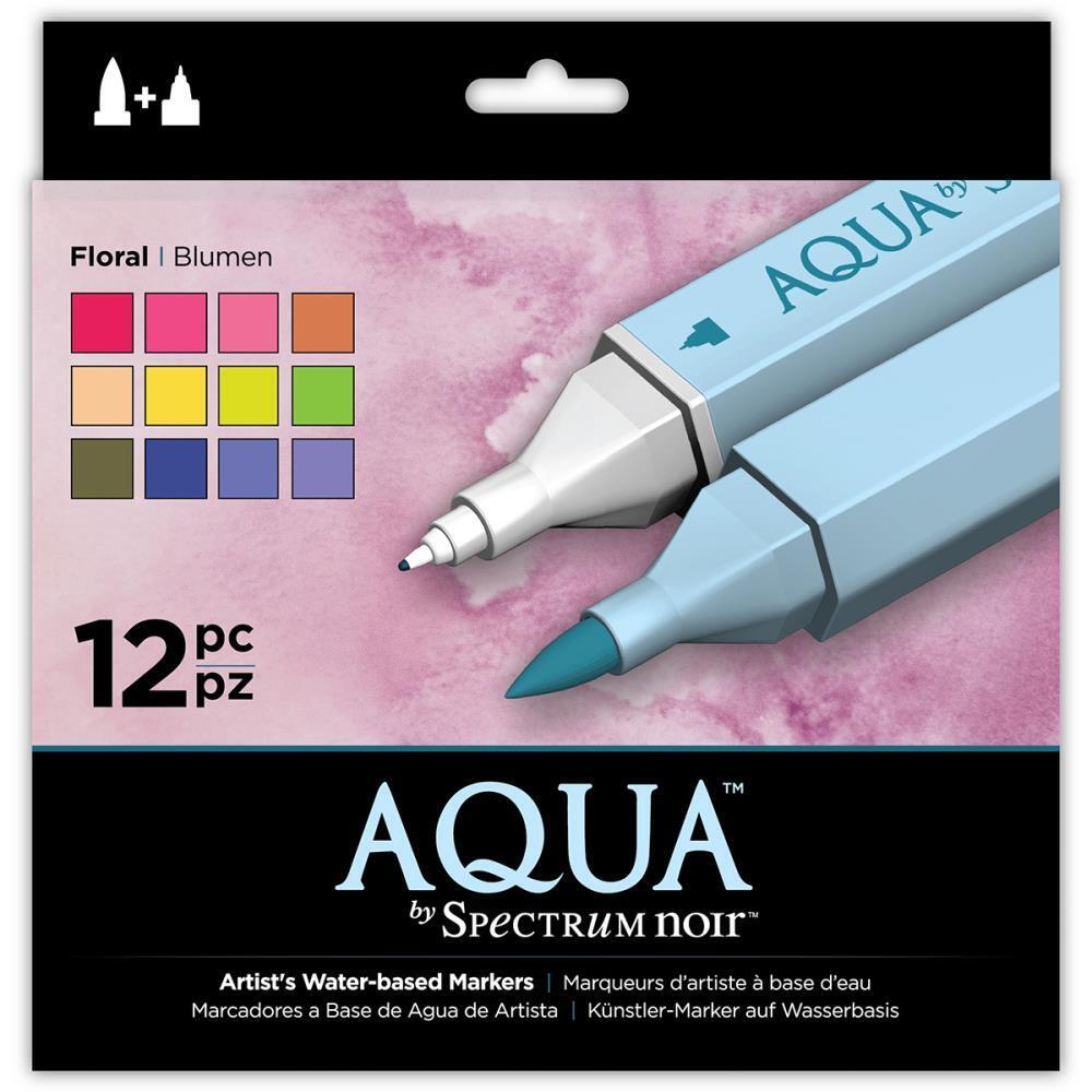 Spectrum Noir Aqua Markers 12 stk Floral SPECN-AQ-12-FLO