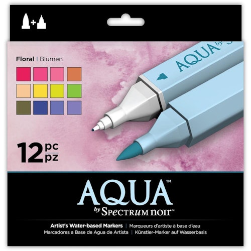 Spectrum Noir Aqua Markers 12 stk Floral SPECN-AQ-12-FLO