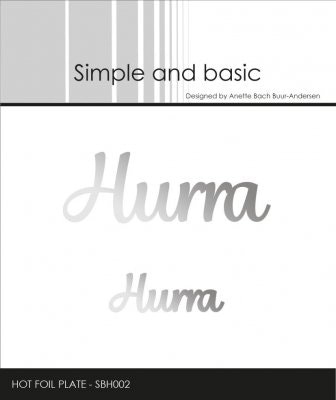 Simple and Basic Hot Foil Plate “Hurra" SBH002