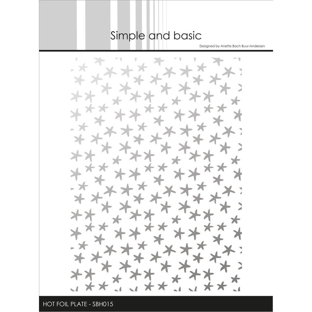Simple and Basic Hot Foil Plate “Small Stars" SBH015