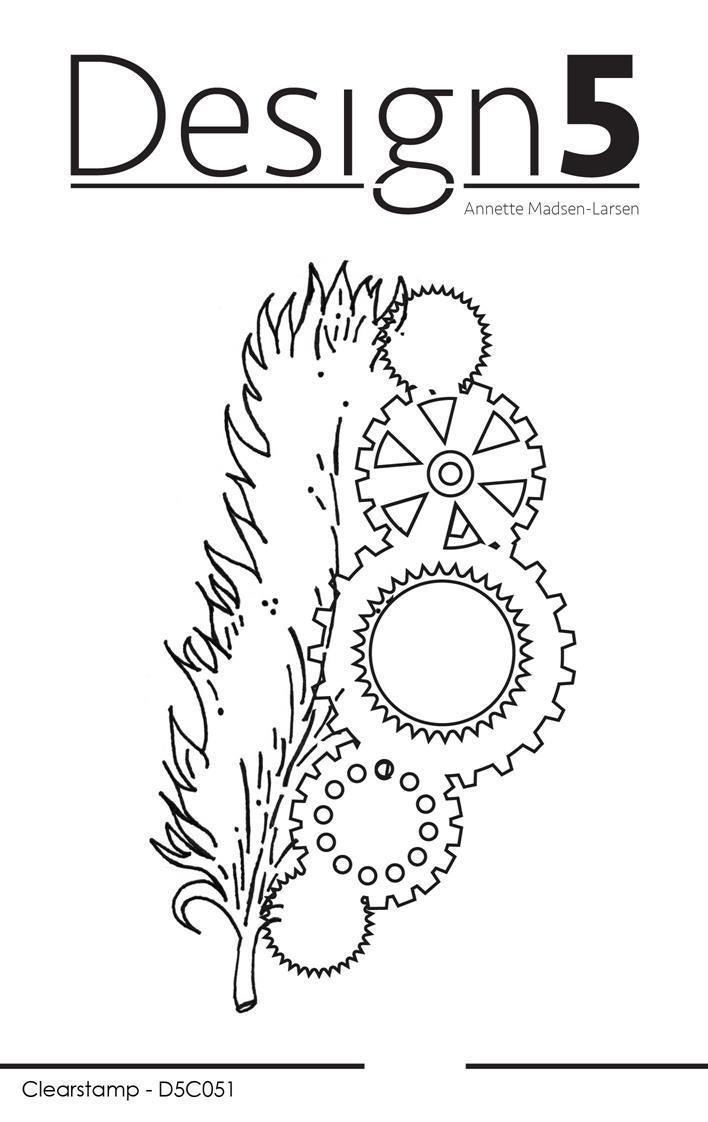 Design5 Stamps - Feather & Gears D5C051