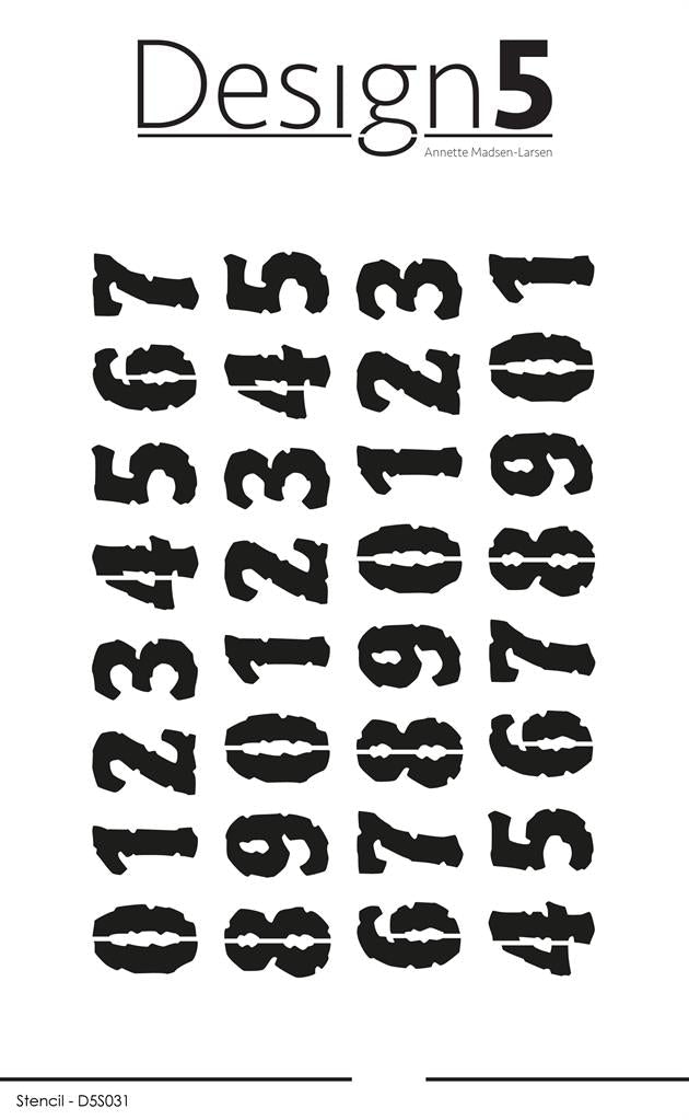 Design5 Stencil - Numbers D5S031