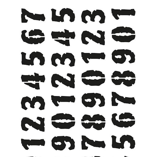 Design5 Stencil - Numbers D5S031