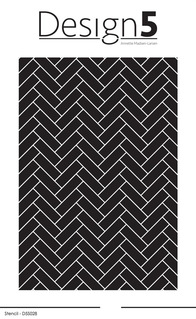 Design5 Stencil - Herringbone D5S028