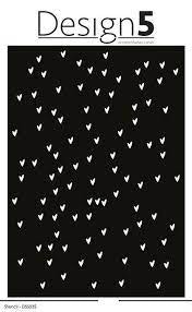 Design5 Stencil - Small Crazy Hearts D5S035