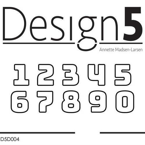 Design5 Dies - Small Numbers D5D004
