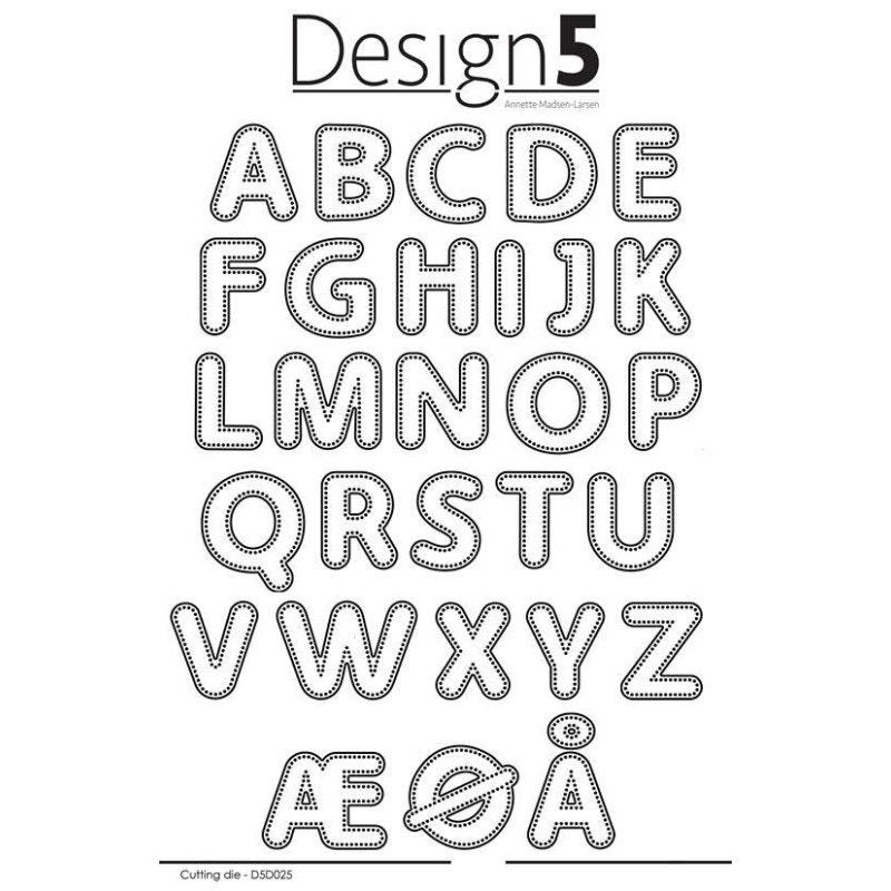 Design5 Dies - Dotted Alphabet - Upper Case D5D025