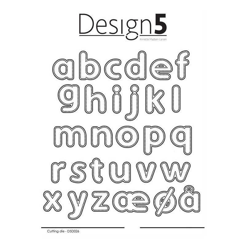 Design5 Dies - Dotted Alphabet - Lower Case" D5D026