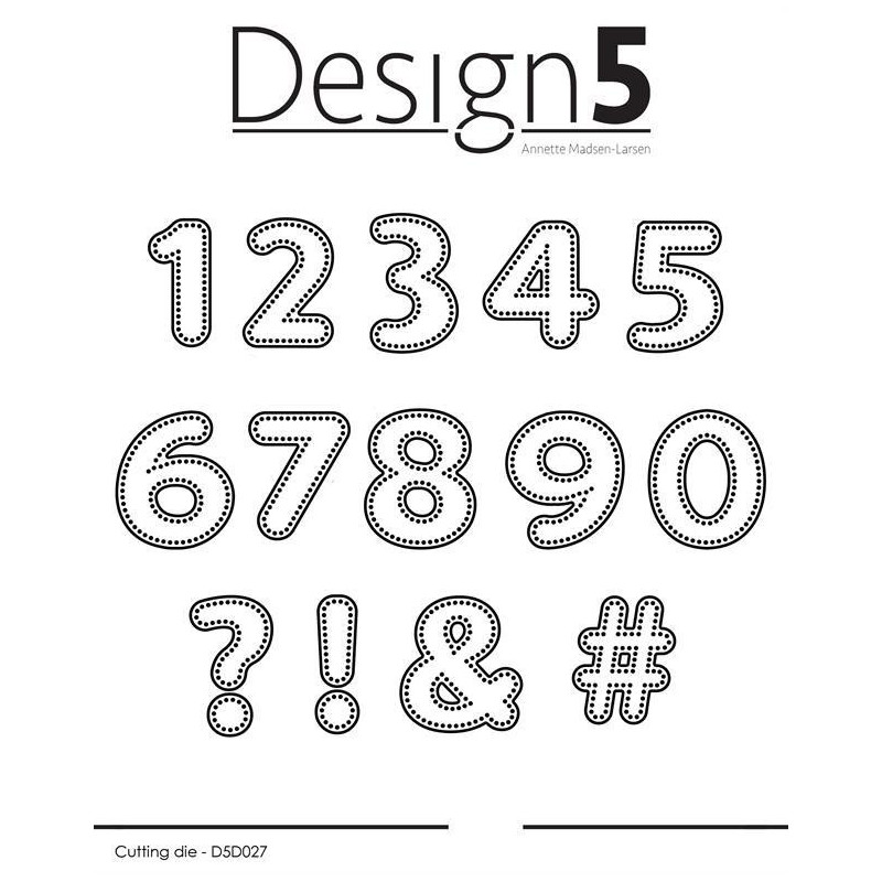 Design5 Dies - Dotted Numbers D5D027