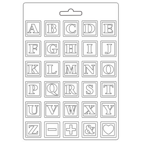 Stamperia Soft Mould A4 -  Daydream Alphabet (K3PTA4532)