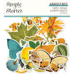 Simple Stories Bits & Pieces Die-Cuts 48/Pkg - Country Harvest