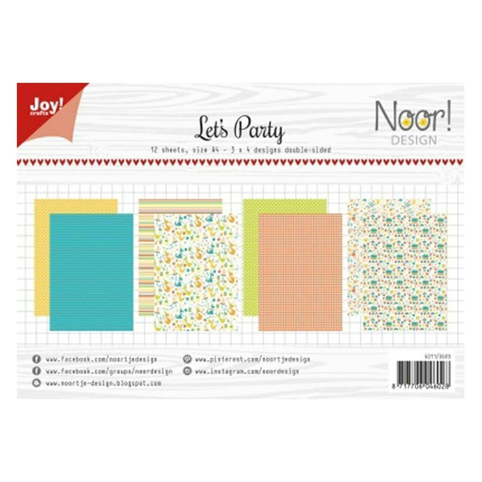 Joy!Crafts, A4 Papper 12st - Let's Party