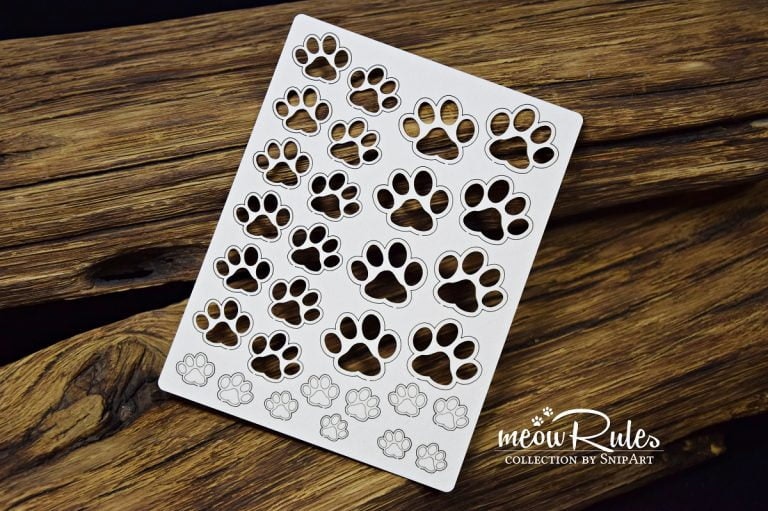 Snipart Chipboard - 25083 Meow Rules – Paws