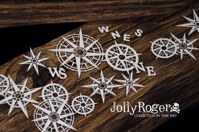 Snipart Chipboard - 34747 Jolly Roger – Compasses – big set