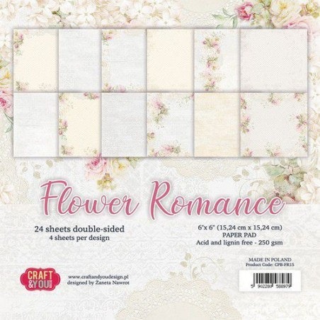 Craft&you 6x6 block - Flower romance