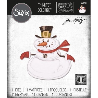 Sizzix Thinlits Die 664230 - mr snowman colorize by Tim Holtz