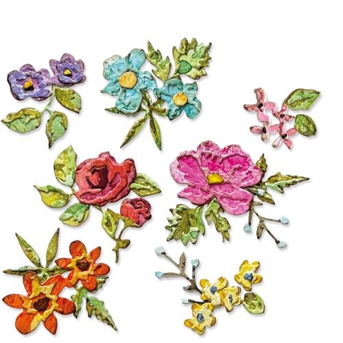 Sizzix Thinlits Die 666284 -   brushstroke flower