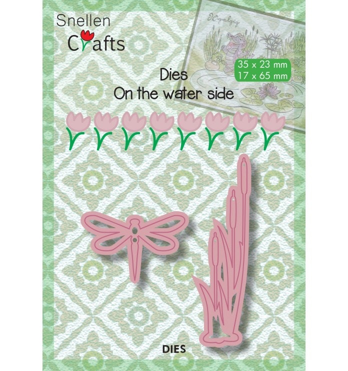 Nellie Snellen die - dragonfly and bulrushes  sncd003