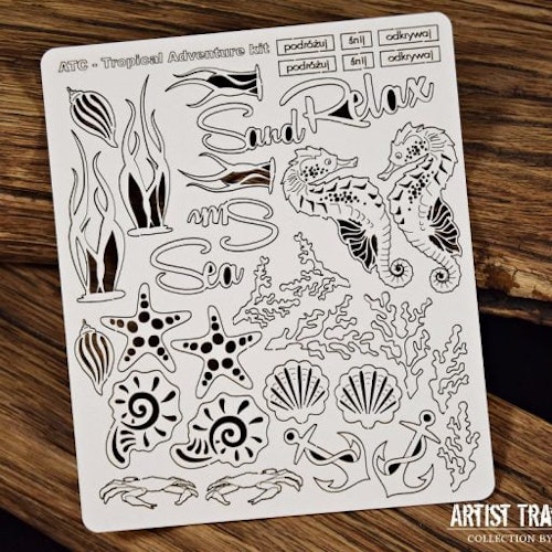 Snipart Chipboard - 35272 ATC – Tropical Adventure – kit 1