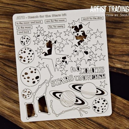 Snipart Chipboard - 35276 ATC – Reach for the Stars – kit