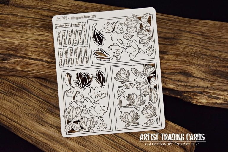 Snipart Chipboard - 35279 ATC – Magnolias – kit
