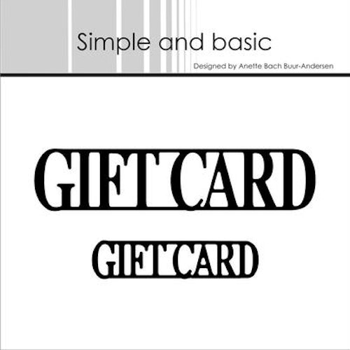 Simple and Basic Dies - giftcard text sbd051