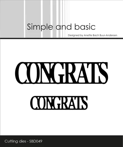 Simple and Basic Dies - congrats text sbd049