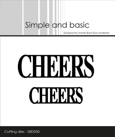 Simple and Basic Dies - cheers text sbd050